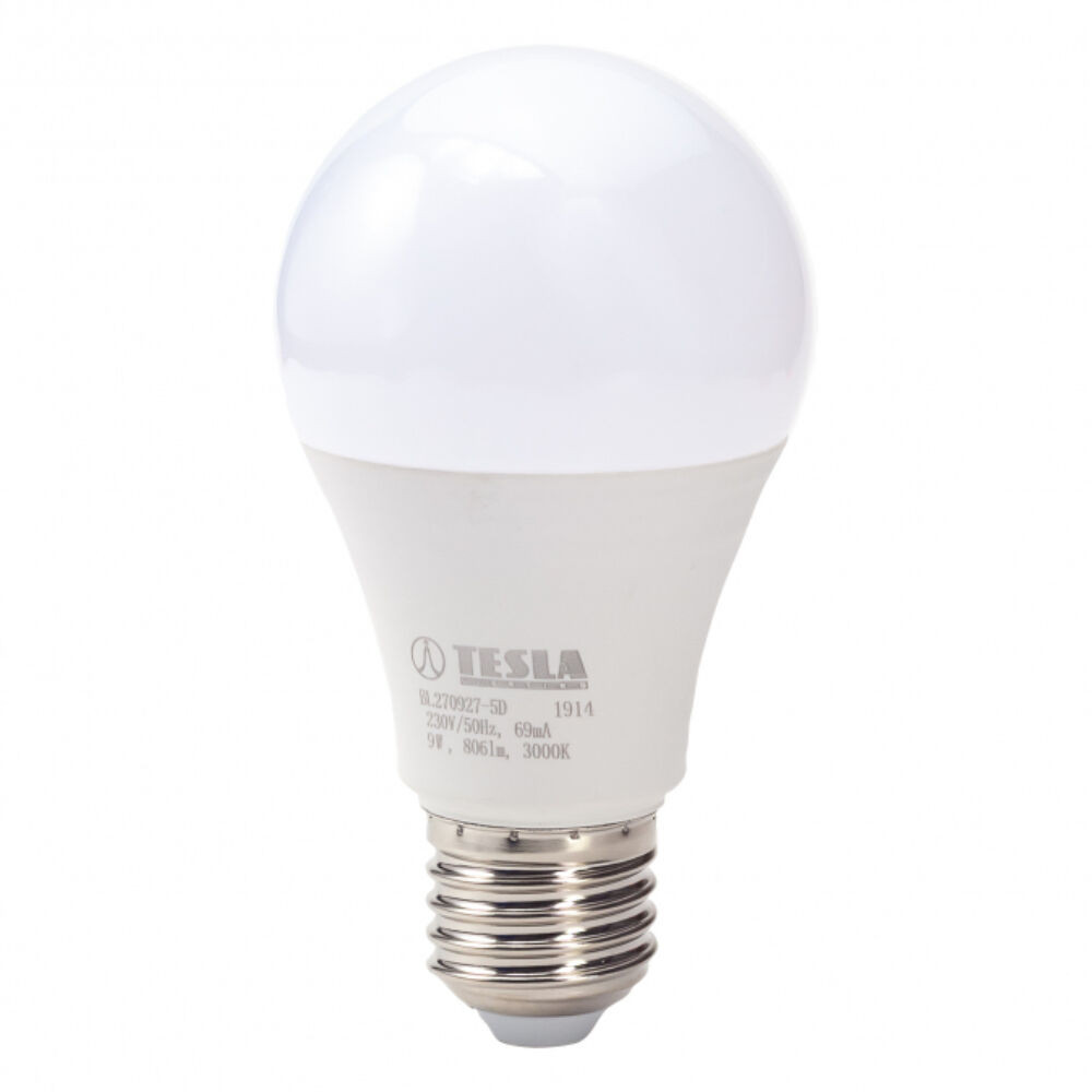 Tesla - LED izzó, E27, 9W, 230V, 806lm, 3000K, 200°, szabályozható