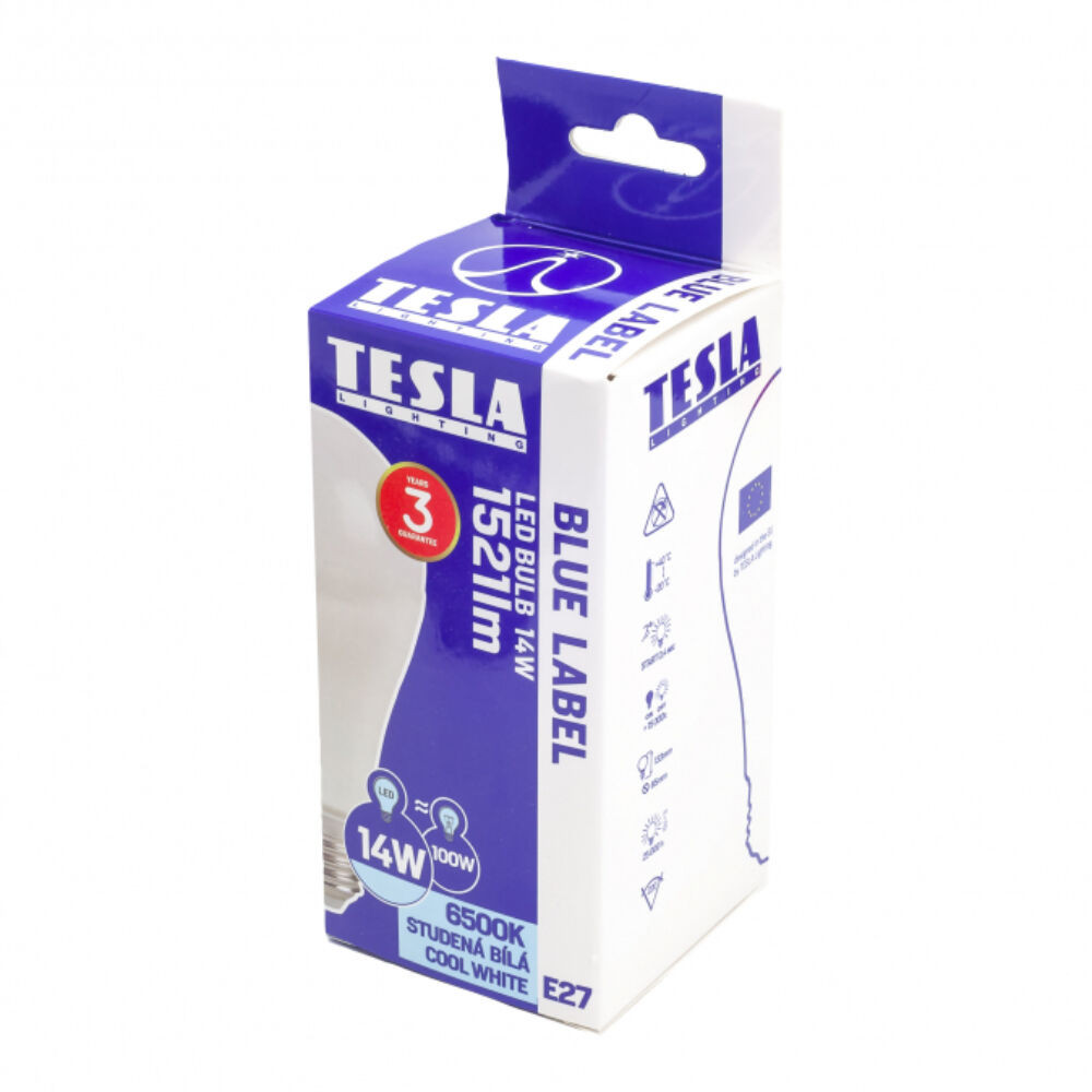 Tesla - LED izzó, E27, 14W, 230V, 1521lm, 6500K, 220° termék 2. képe