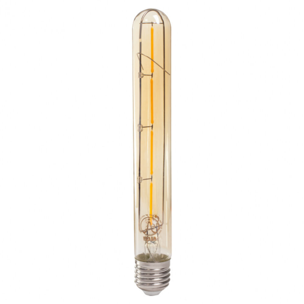 Tesla - LED VINTAGE cső, E27, 4W, 230V, 380lm, 2400K, 360°, borostyán