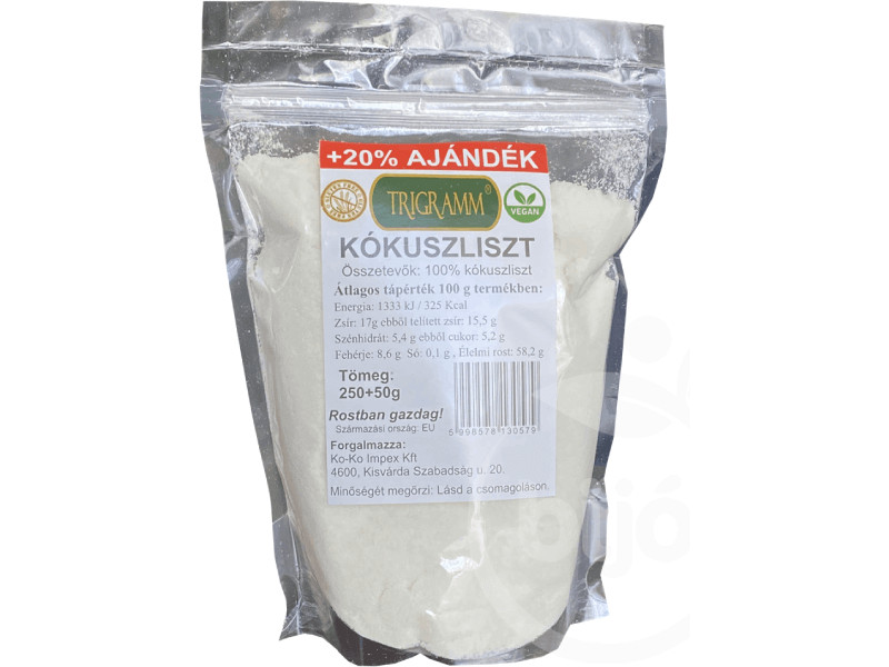 Trigramm Kókuszliszt 600g (500 g + 20% Ajándék!) akciós termékkép 1