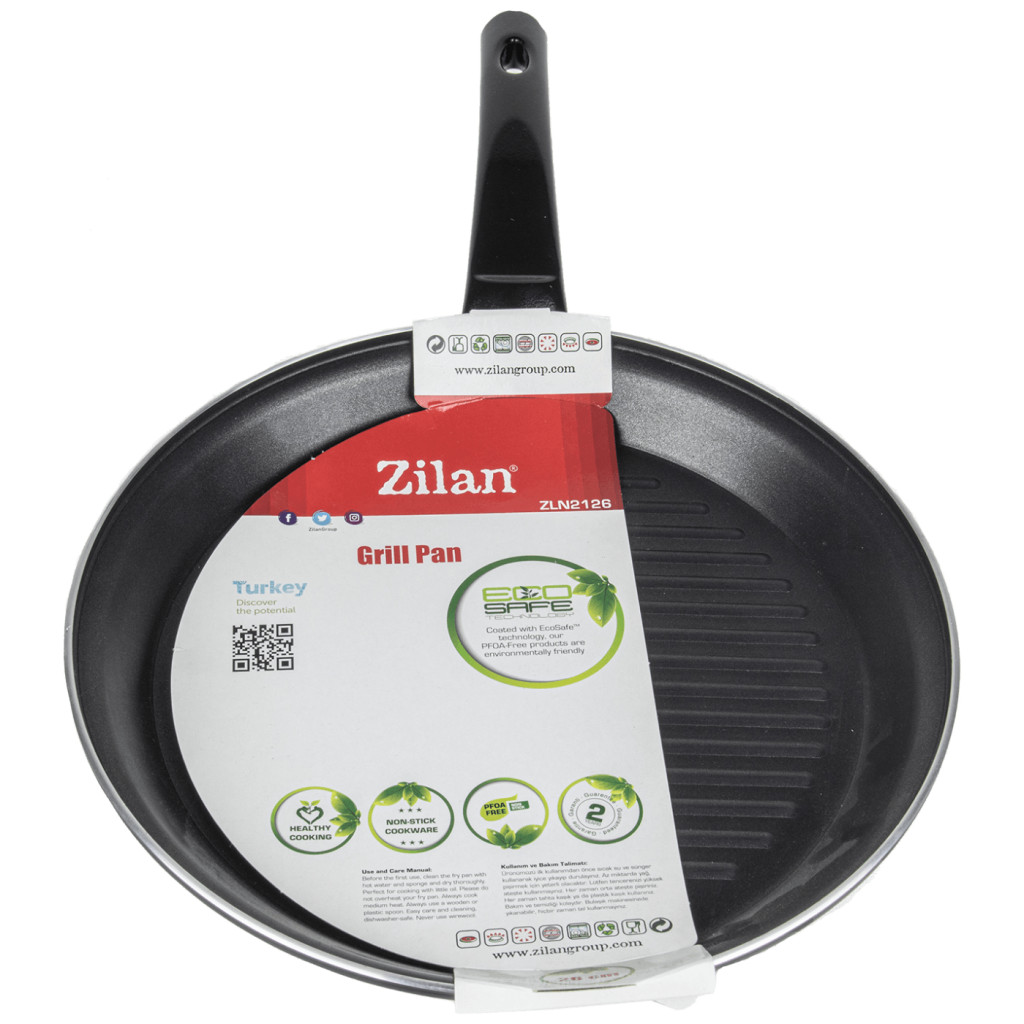 Zilan ZLN2126 Grill serpenyő teflon,28cm akciós termékkép 1