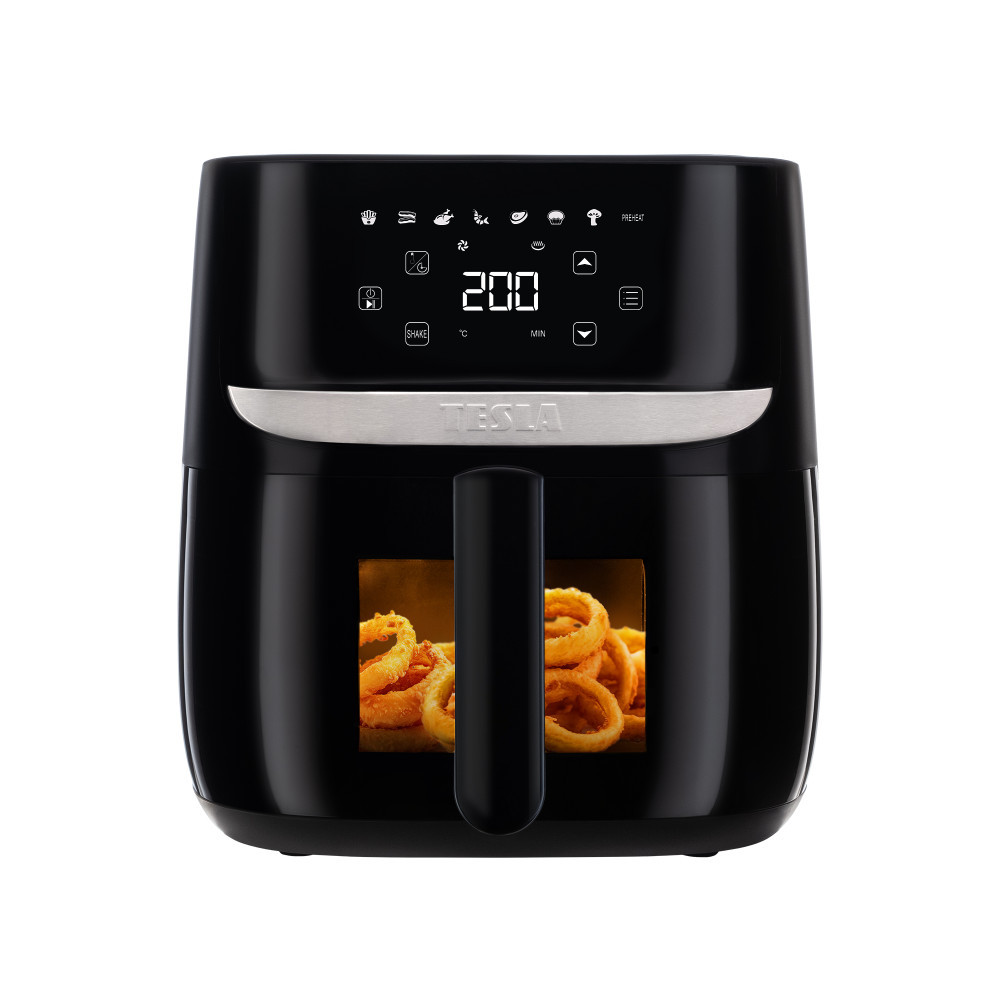 TESLA AirCook Q55 XL PRO multifunkciós digitális forró levegős sütő – fekete akciós termékkép 1