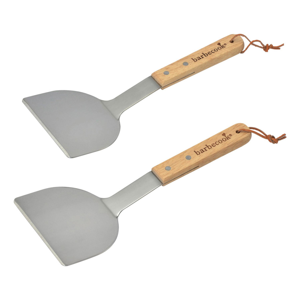 Barbecook BC-ACC-7123 2db-os rozsdamentes acél rostlap forgató, fa nyél, 100% FSC, 31cm akciós termékkép 1