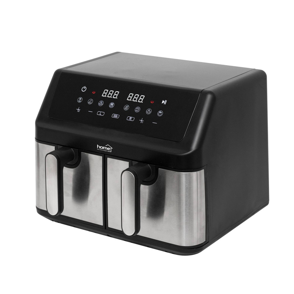HOME HGAF29 duplakosaras forrólevegős sütő, 2 x 4,5L, 2000 W, digitális vezérlés, 8 féle üzemmód akciós termékkép 1