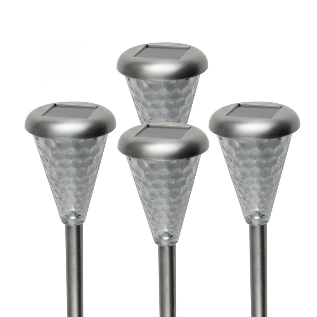 Home MX 811/4 napelemes kerti lámpa szett, 4 db, 1 db LED, fém, üveg és műanyag, automatikus akciós termékkép 1